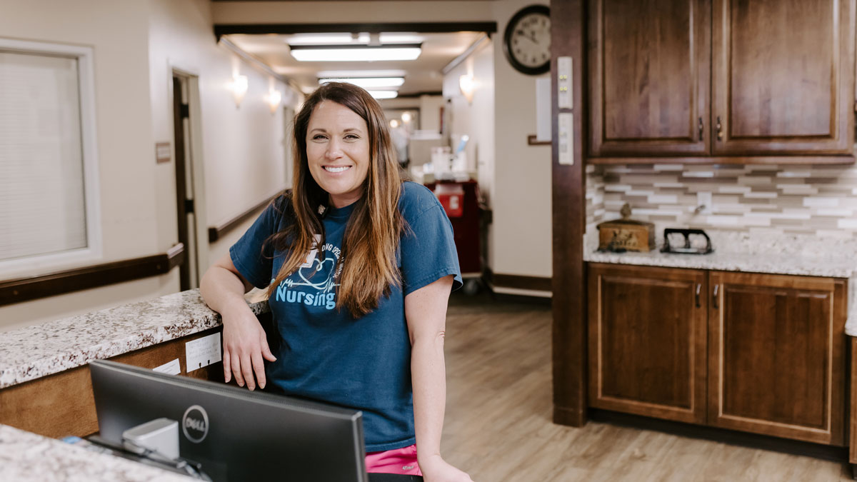 Staff Member Working at Greenhurst Nursing Center